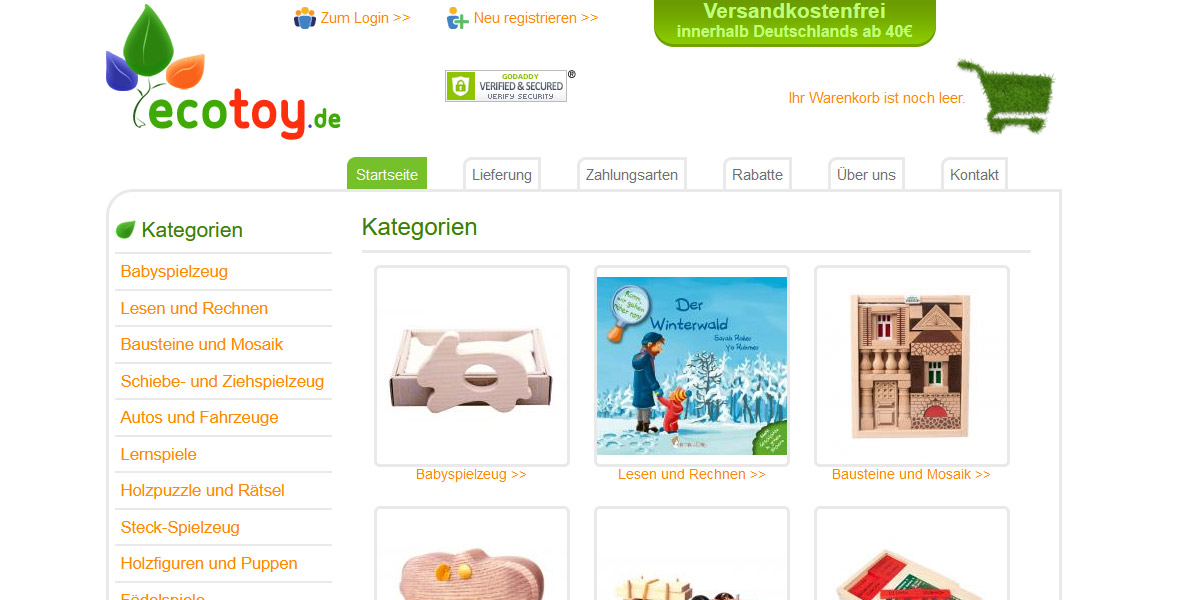 EcoToy.de bietet nachhaltiges Spielzeug