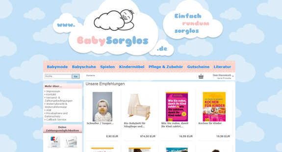 Der Onlineshop von babysorglos.de