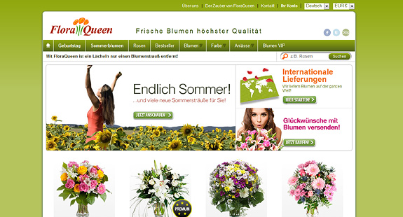 Blumenversand per Internet