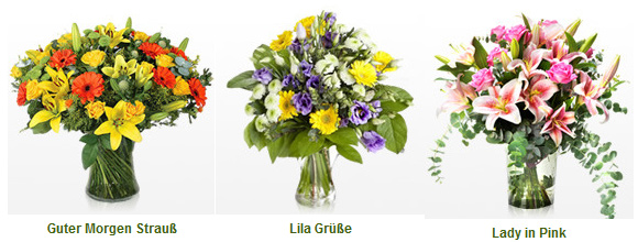 Große Auswahl an Blumensträußen