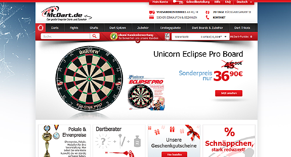 Alles für den Dartsport bei McDart.de