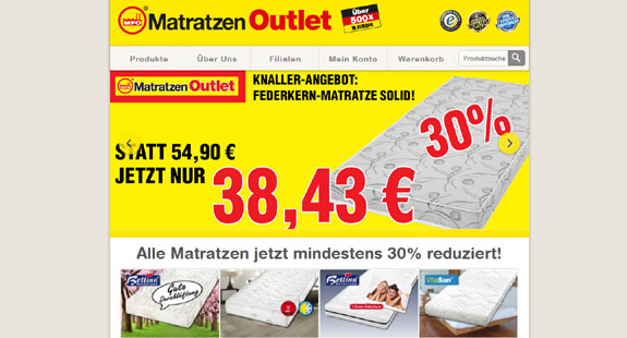 Matratzen zum Outlet Preis