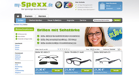 My-Spexx Online-Optiker
