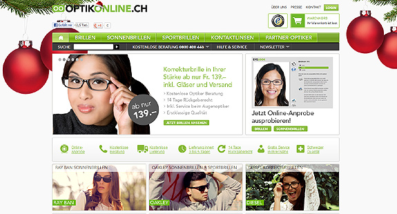 Schweizer kaufen hier Ihre Brille Online
