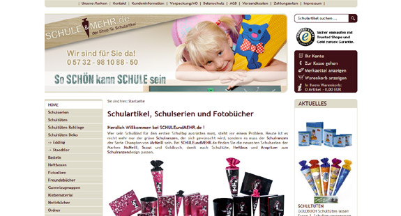 Schuleundmehr.de der Onlineshop für Schultüten