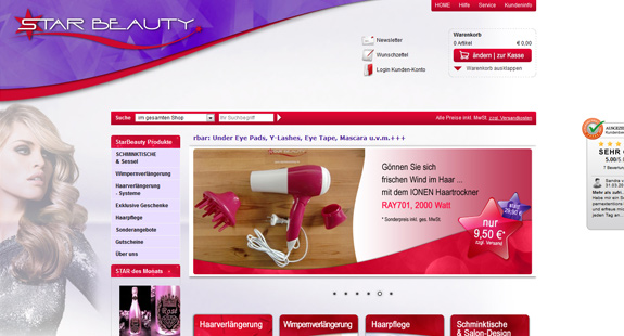 Frisur und Stylisten Bedarf im Onlineshop von Star Beauty